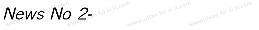 News No 2字体转换